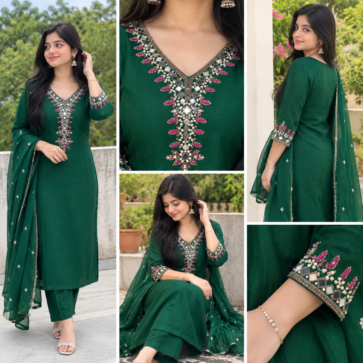 Kurti Dupatta Plant Set 3 Pic
