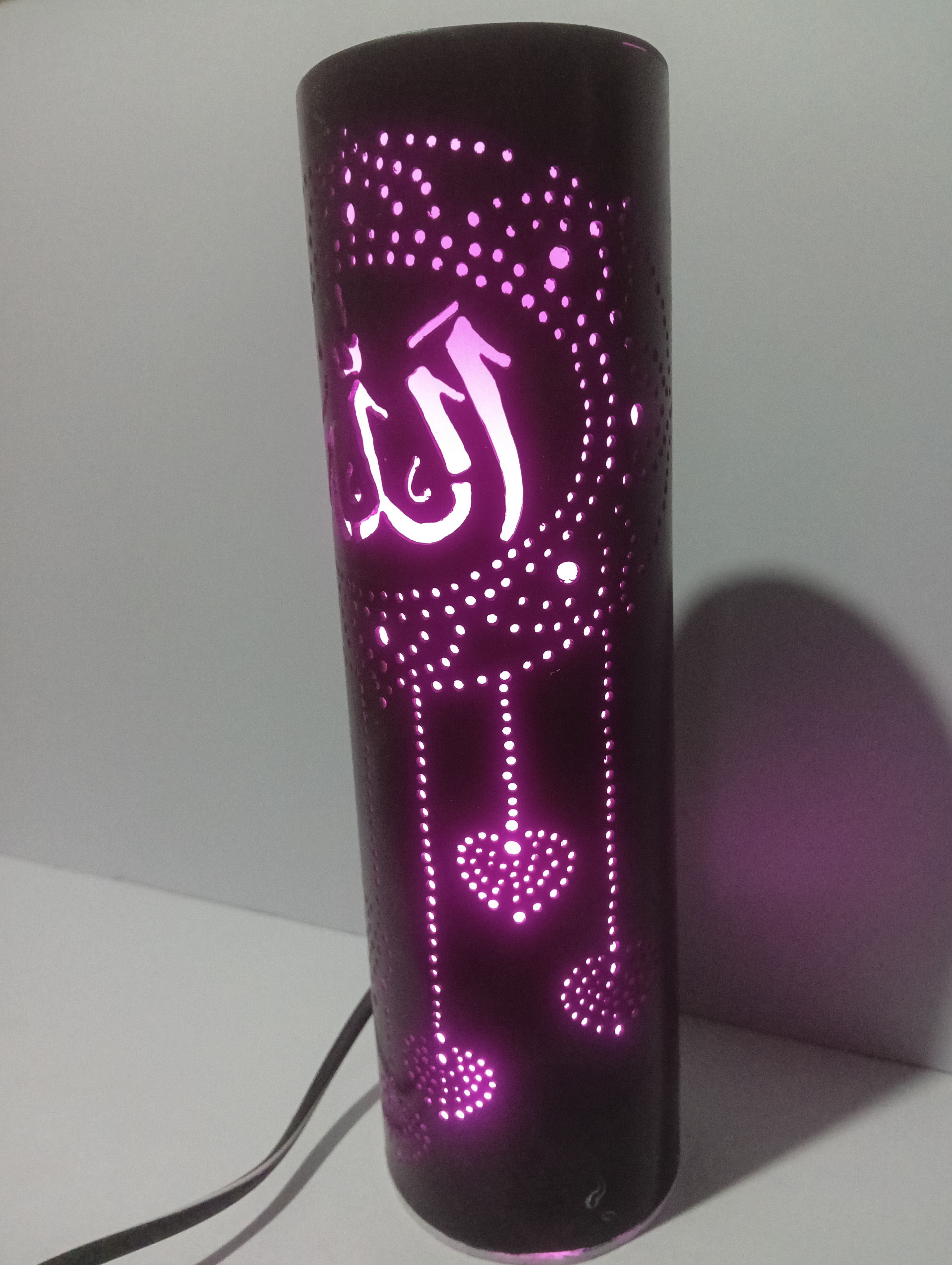 DEKORA Allah Hoo night wall lamp single coloure pink | night lamp