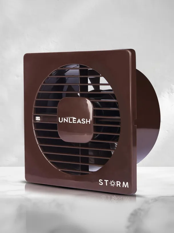 unleash Storm 6 inch Axial | High Speed | 100% Copper Motor | Copper Motor 150 mm Exhaust Fan (Brown