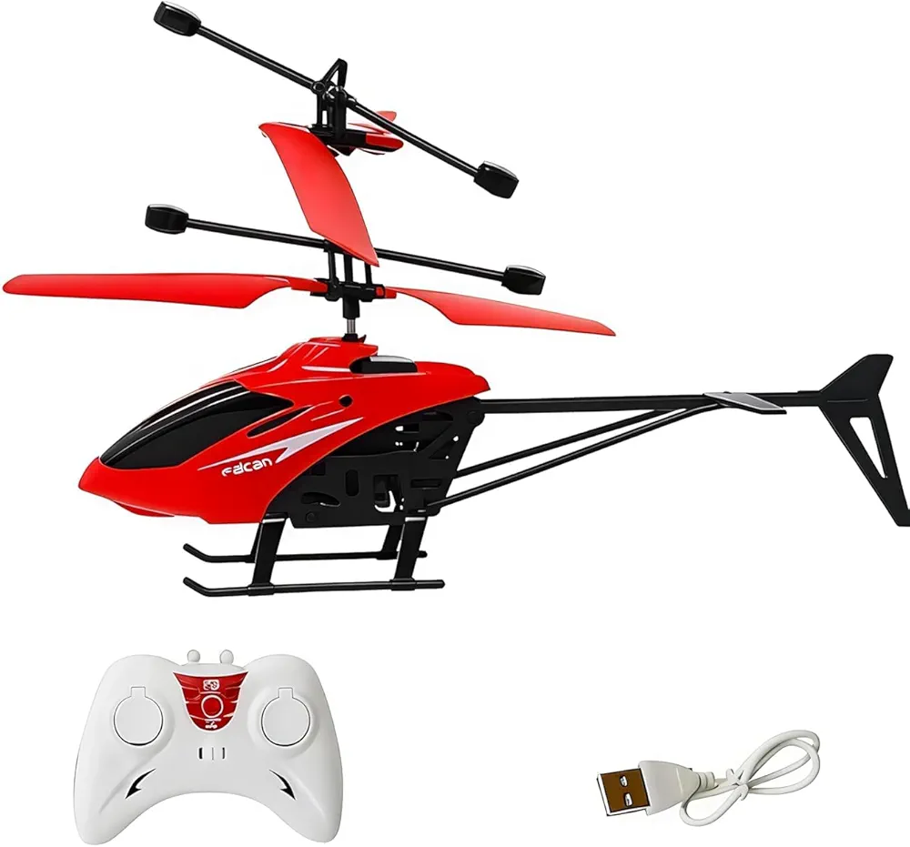 Kids Remote Control Helicopter, Sensor Helicopter USB Rechargeable, Bright LED Lights | Up-Down Movement only I Indoor Toy | Age 4+ Years