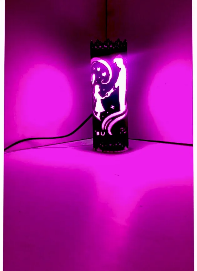 DEKORA  love you papa  night wall lamp design night lamp,Night table lamp , black colour body, 1colour added pink colour,Volt-220/140,Watt- 9,Body colour -black, stand less, wall hanging,white and black,2 metre to pin code , height-11"inch, Round-3"inch